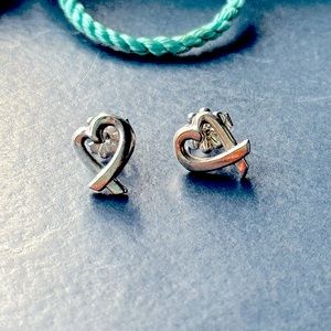 Tiffany & Co Loving Heart earrings Paloma Picasso Sterling Silver - Pre-loved 💕